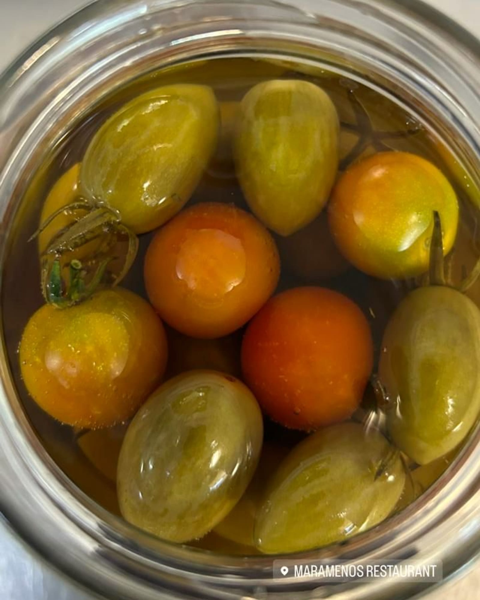 Cherry tomatoes preserved from our field.